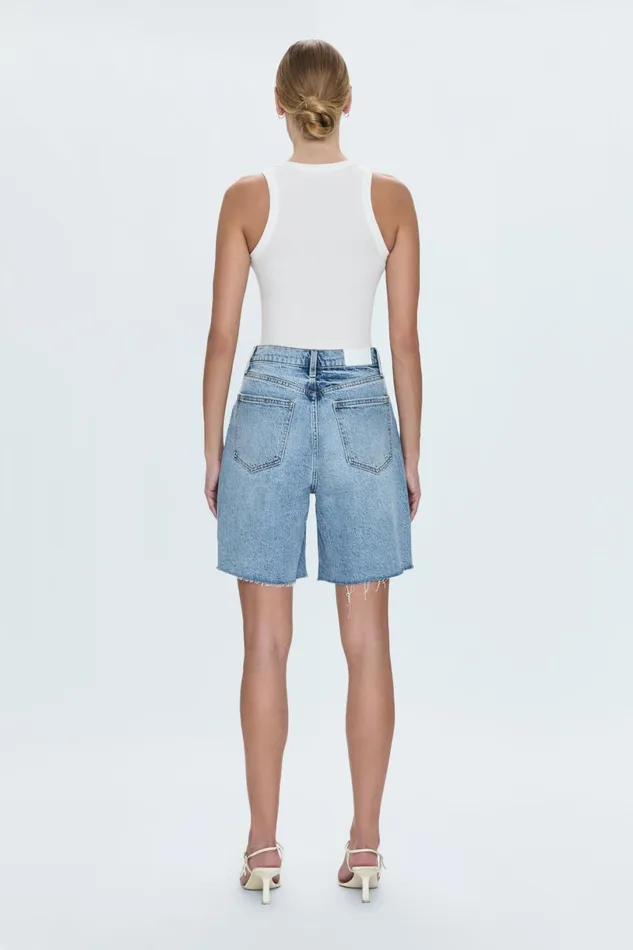 Women Kaylee High Rise Pinched Loose Straight 8211 Boulder Pistola Denim Shorts