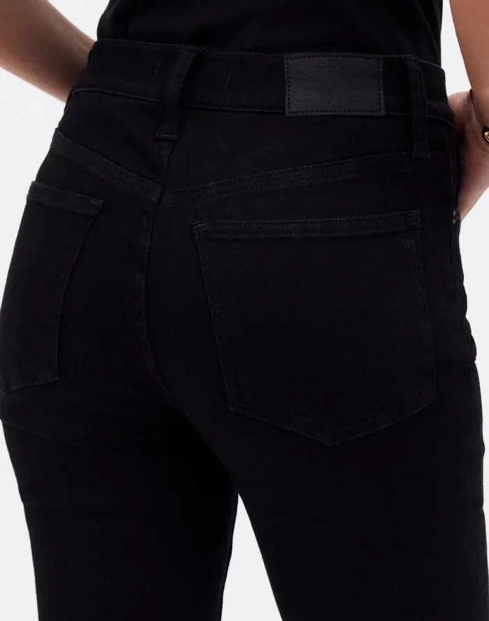 Women Kick Out Crop Jeans Black Rinse Wash Madewell Jeans