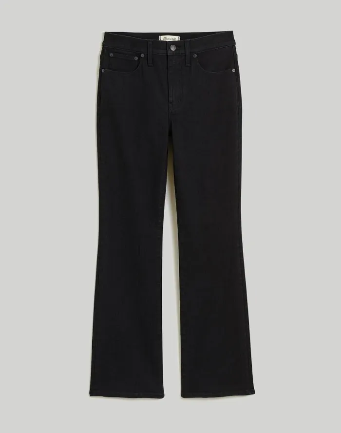 Women Kick Out Crop Jeans Black Rinse Wash Madewell Jeans