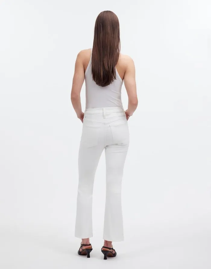 Women Kick Out Crop Jeans Pure White Madewell Jeans
