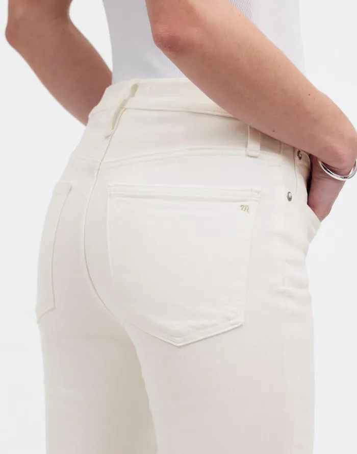 Women Kick Out Crop Jeans Pure White Madewell Jeans