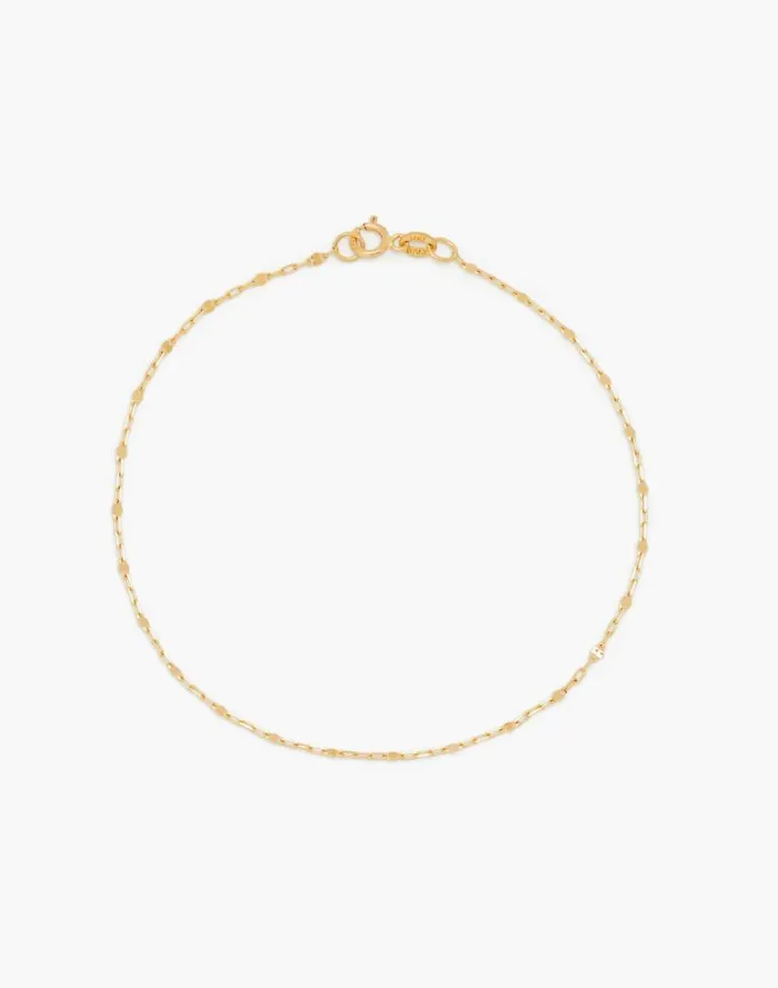 Women Kinn Diamond Cut Rolo Chain Bracelet Gold Madewell Jewelry