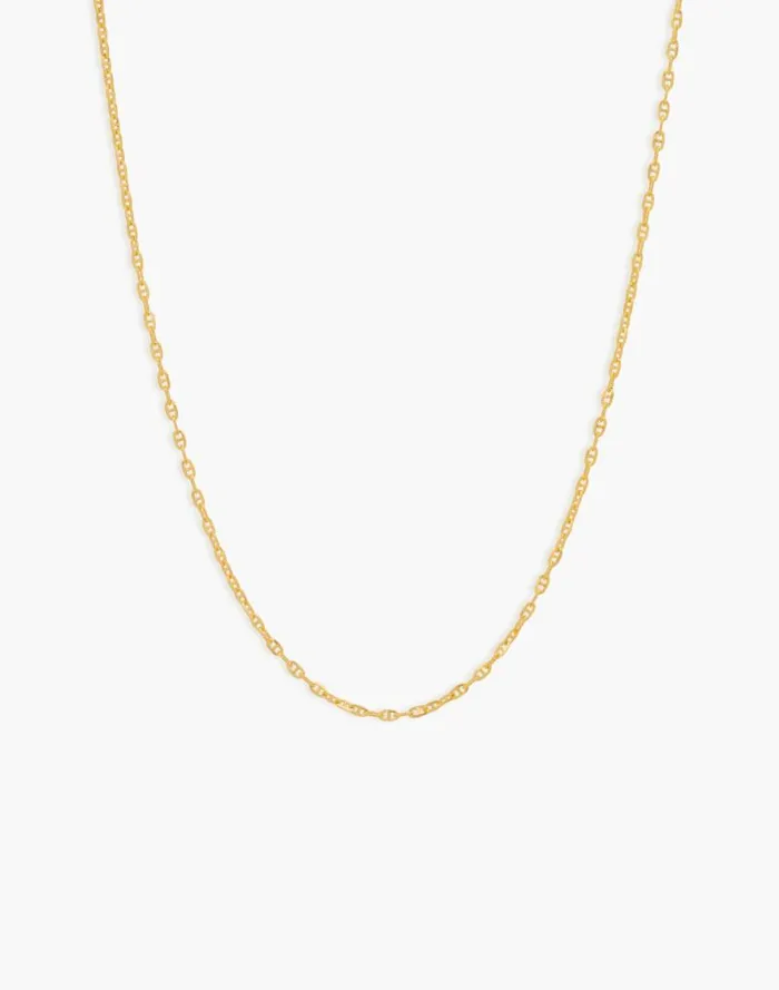 Women Kinn Studio Micro Mariner Chain Necklace Gold Madewell Jewelry