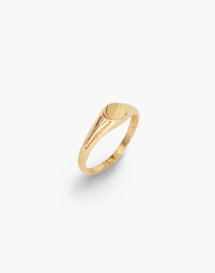 Women Kinn Studio Petite Classic Signet Ring Gold Madewell Jewelry