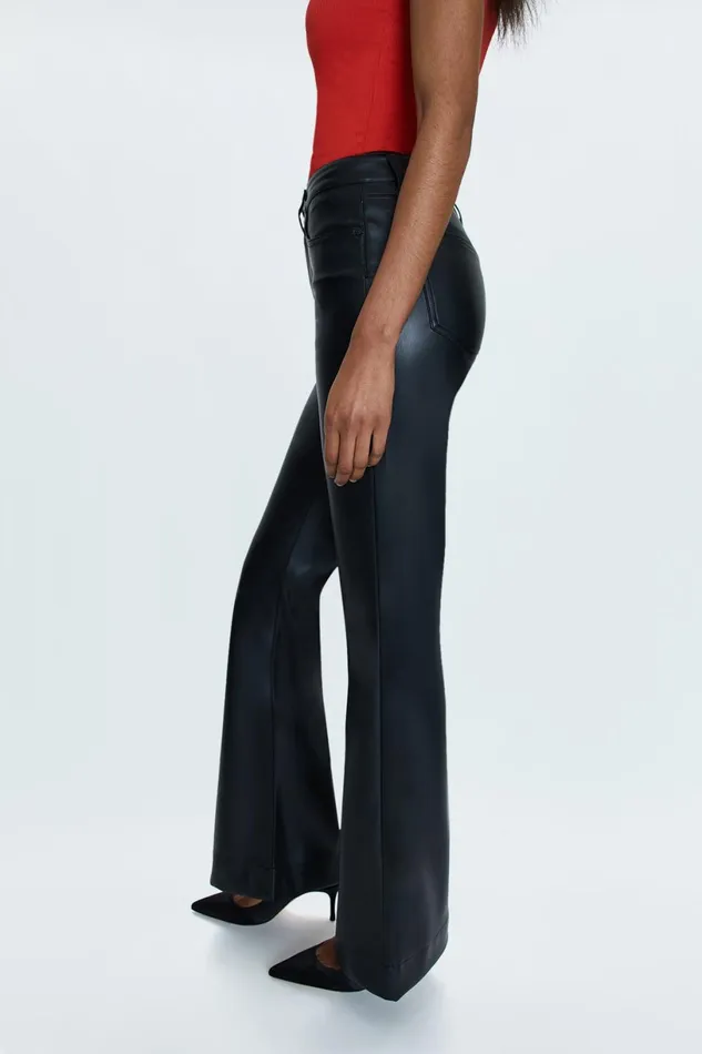 Women Kinsley Mid Rise Ultra Flare 8211 Slate Black Pistola Denim Pants