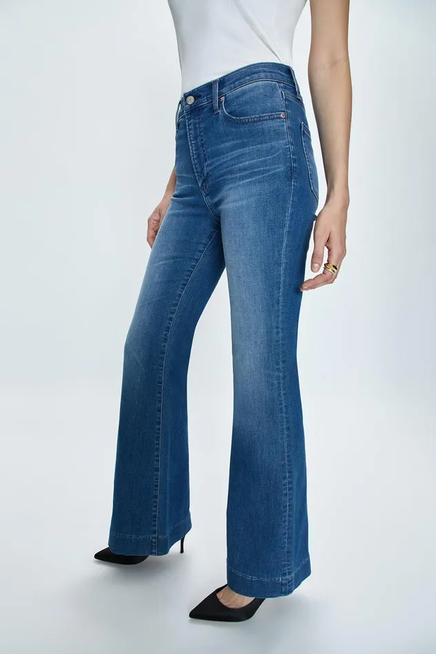 Women Kinsley Mid Rise Ultra Flare Jean 8211 Spindler Pistola Denim Denim