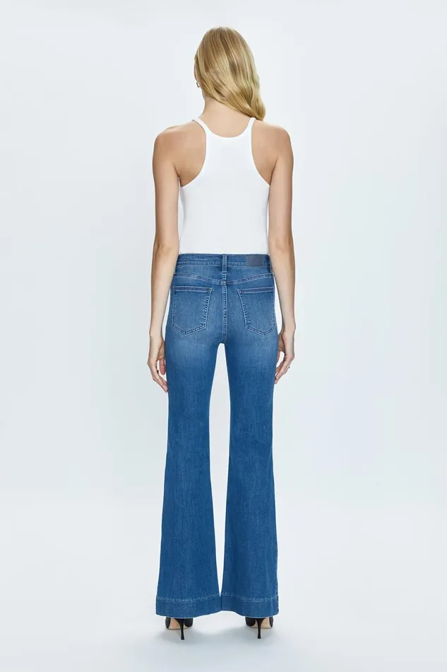 Women Kinsley Mid Rise Ultra Flare Jean 8211 Spindler Pistola Denim Denim