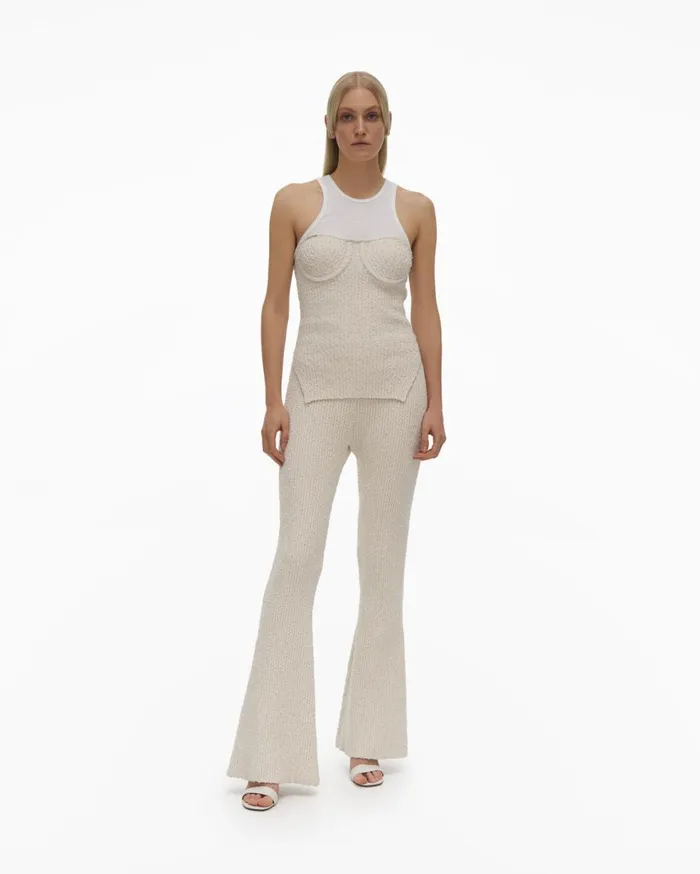 Women Knit Bustier Muslin Helmut Lang Sweaters