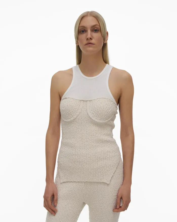 Women Knit Bustier Muslin Helmut Lang Sweaters
