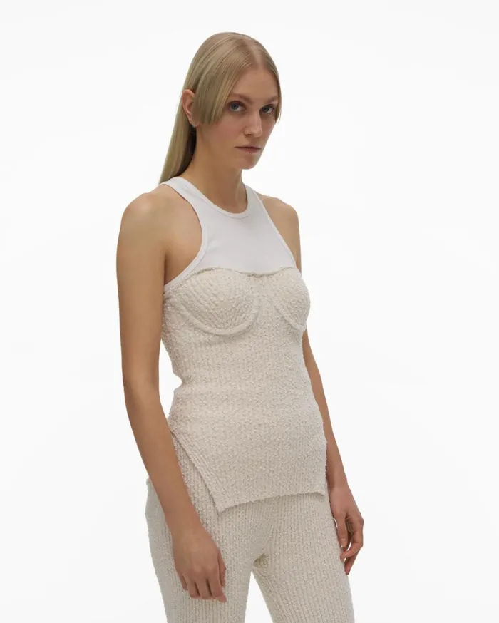 Women Knit Bustier Muslin Helmut Lang Sweaters