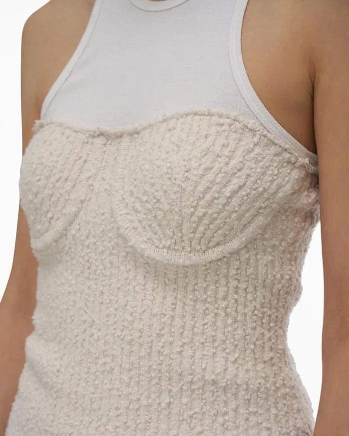 Women Knit Bustier Muslin Helmut Lang Sweaters