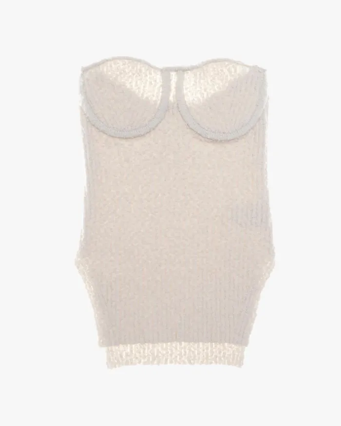 Women Knit Bustier Muslin Helmut Lang Sweaters