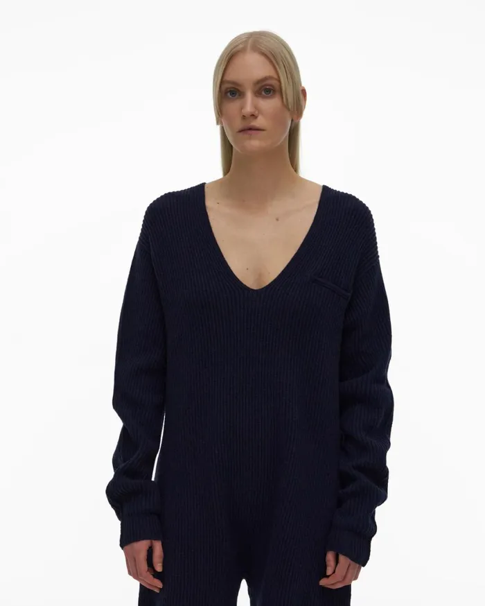 Women Knit Romper Midnight Helmut Lang Dresses