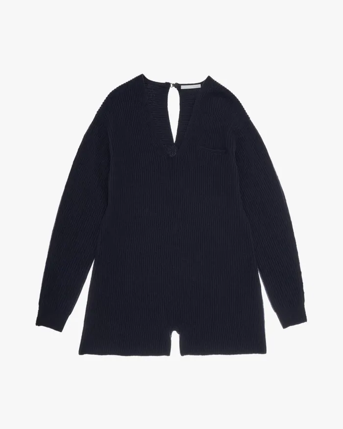 Women Knit Romper Midnight Helmut Lang Dresses