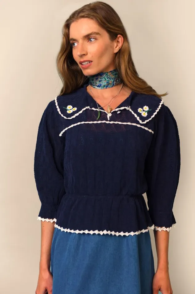 Women Knitwear RIXO Kali Navy
