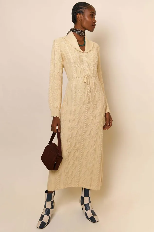 Women Knitwear RIXO Lexie Cream