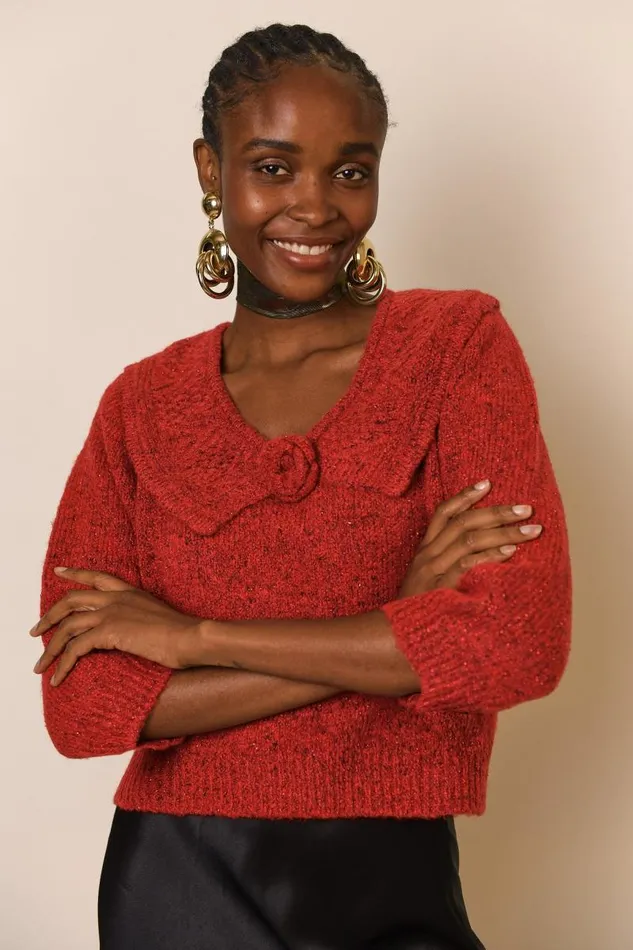 Women Knitwear RIXO Serenity Red Women Knitwear RIXO Serenity Red