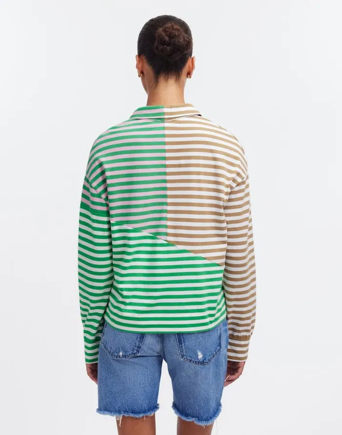 Women KULE The Beck Sweatshirt Green Beige Blush Madewell Tees