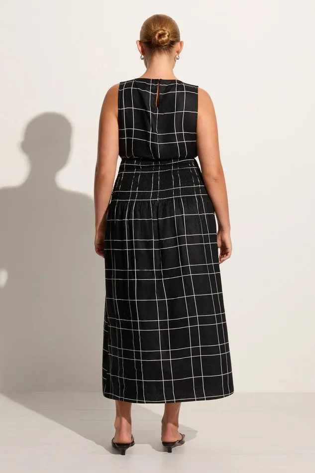 Women La Canella Midi Dress Letizia Check Black 8211 Final Sale Faithfull The Brand Dresses Women La Canella Midi Dress Letizia Check Black 8211 Final Sale Faithfull The Brand Dresses