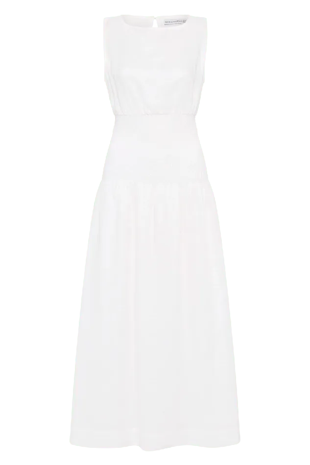 Women La Canella Midi Dress White 8211 Final Sale Faithfull The Brand Dresses Women La Canella Midi Dress White 8211 Final Sale Faithfull The Brand Dresses