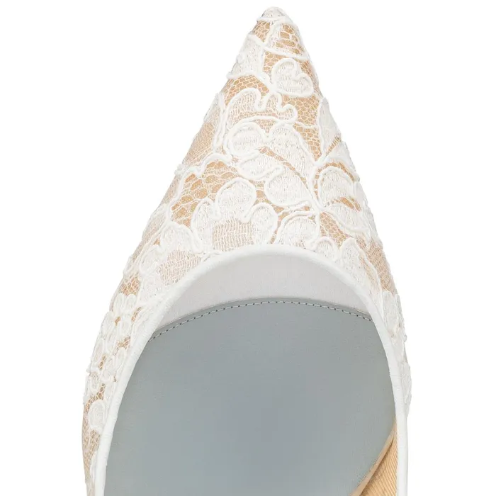 Women Lace Up Kate 85 Mm Pumps 8211 Mesh Lace Marie And Leather 8211 Off White White Christian Louboutin Pumps