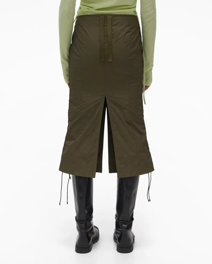 Women Lacing Skirt Burnt Olive Helmut Lang Skirts