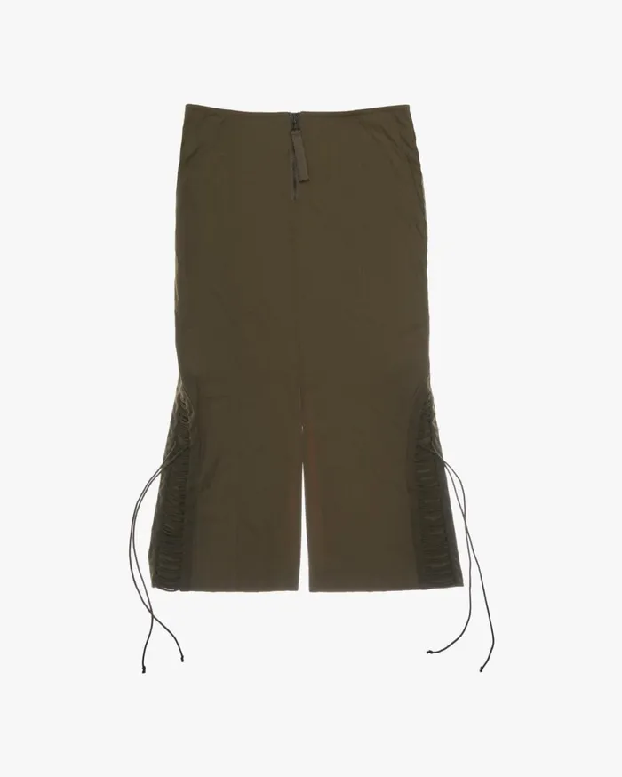 Women Lacing Skirt Burnt Olive Helmut Lang Skirts