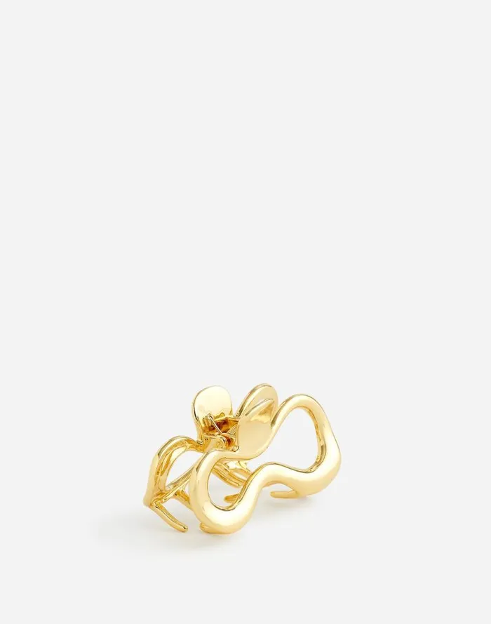 Women Large Sculptural Claw Hair Clip Pale Gold Madewell Hair Accessories