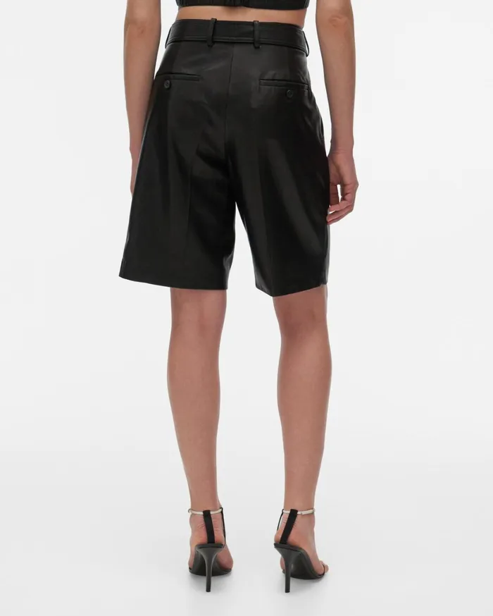 Women Leather Wrap Short Onyx Helmut Lang Shorts