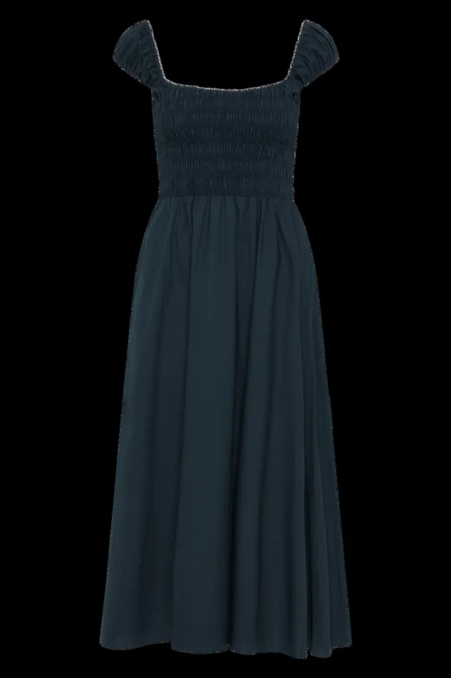 Women Lene Midi Dress Navy Faithfull The Brand Dresses Women Lene Midi Dress Navy Faithfull The Brand Dresses