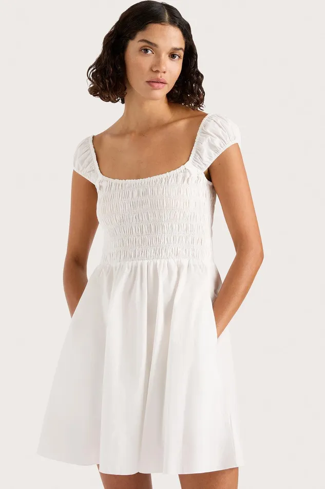Women Lene Mini Dress White Faithfull The Brand Dresses Women Lene Mini Dress White Faithfull The Brand Dresses