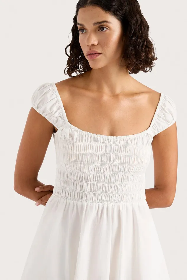 Women Lene Mini Dress White Faithfull The Brand Dresses Women Lene Mini Dress White Faithfull The Brand Dresses