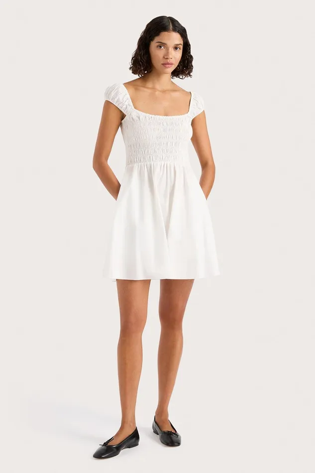 Women Lene Mini Dress White Faithfull The Brand Dresses Women Lene Mini Dress White Faithfull The Brand Dresses