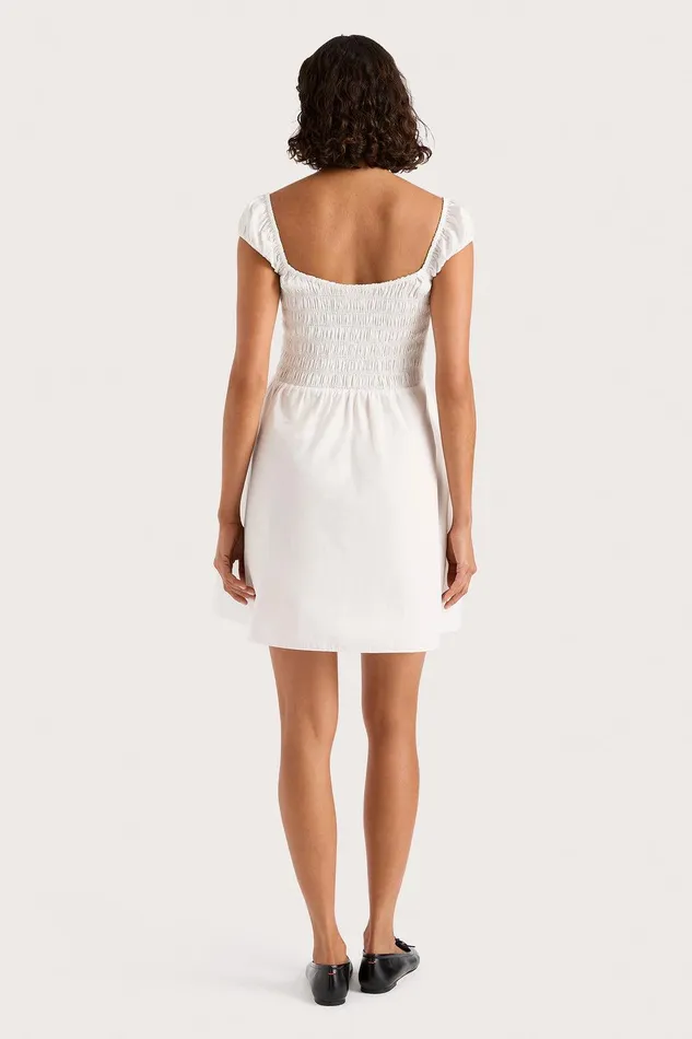 Women Lene Mini Dress White Faithfull The Brand Dresses Women Lene Mini Dress White Faithfull The Brand Dresses