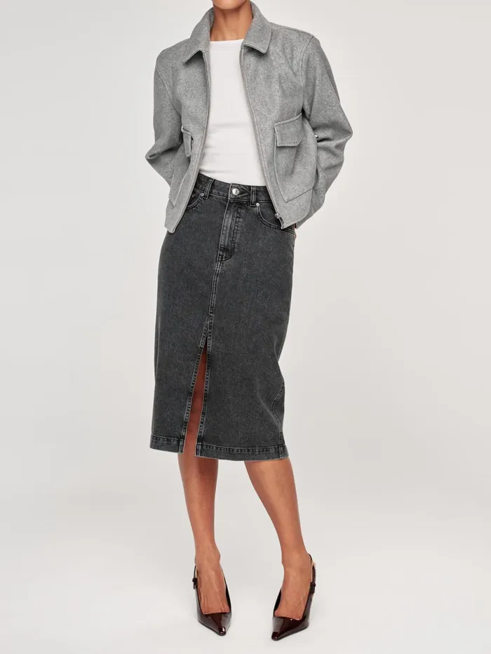 Women Lexie High Rise Denim Skirt Midi DL1961 Shorts Skirts