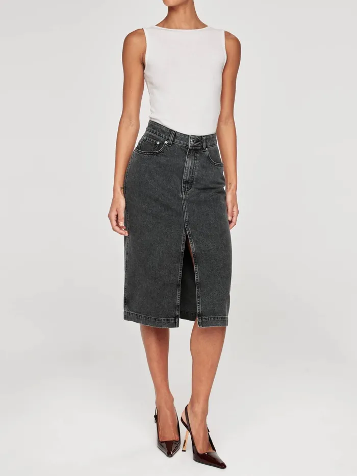 Women Lexie High Rise Denim Skirt Midi DL1961 Shorts Skirts