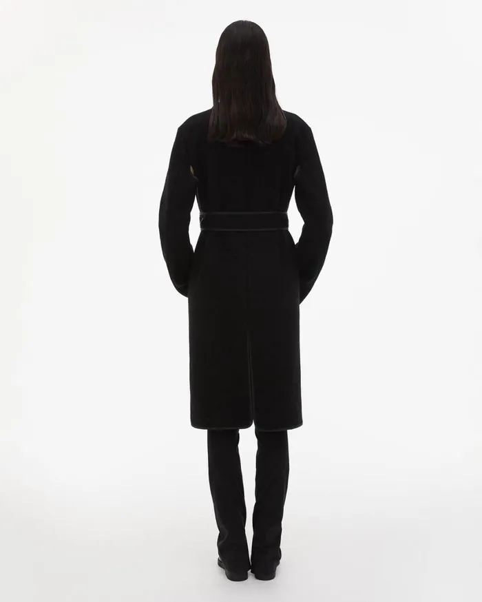 Women Liner Coat Black Helmut Lang Outerwear