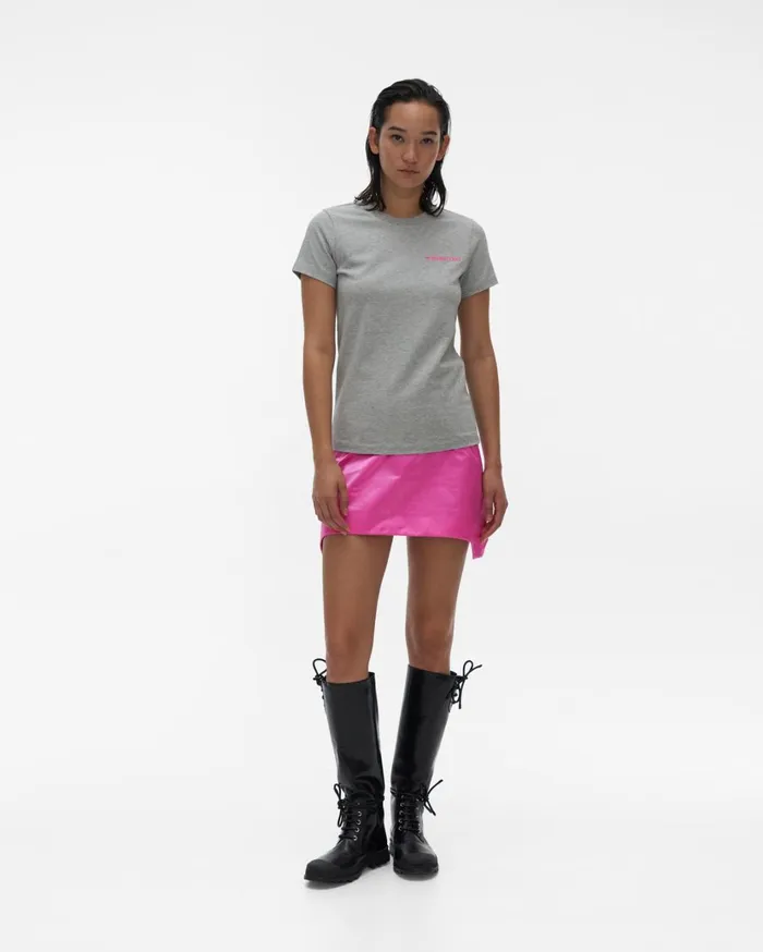 Women Logo Baby Tee Vapor Heather Helmut Lang TShirts and Sweatshirts