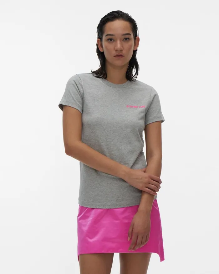 Women Logo Baby Tee Vapor Heather Helmut Lang TShirts and Sweatshirts