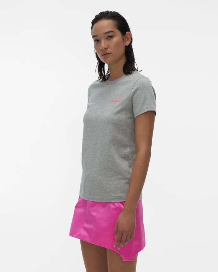 Women Logo Baby Tee Vapor Heather Helmut Lang TShirts and Sweatshirts