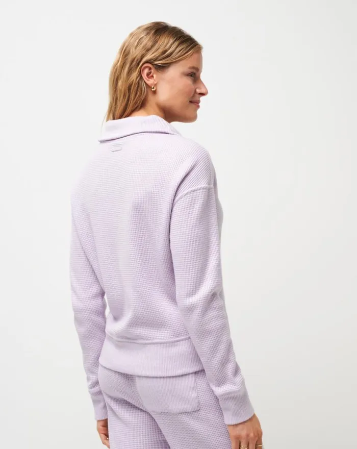 Women LONG WEEKEND HENLEY Heather Iris TravisMathew Shirts and Tops