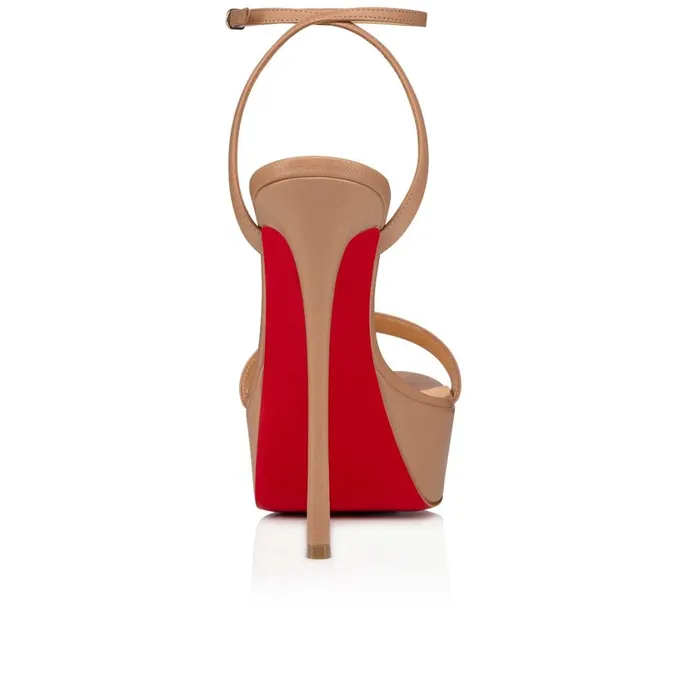 Women Loubi Queen Alta 150 Mm Sandals 8211 Nappa Leather 8211 Nude Nude Christian Louboutin Platforms