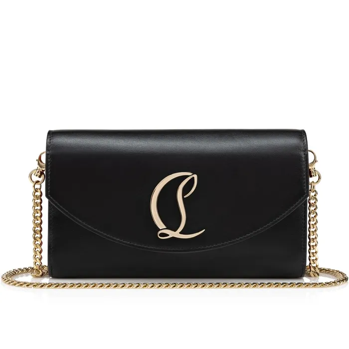 Women Loubi54 Chain Wallet 8211 Calf Leather 8211 Black Black Christian Louboutin Crossbody Bags Women Loubi54 Chain Wallet 8211 Calf Leather 8211 Black Black Christian Louboutin Crossbody Bags