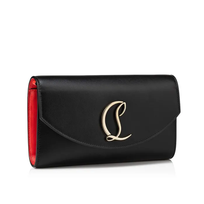 Women Loubi54 Chain Wallet 8211 Calf Leather 8211 Black Black Christian Louboutin Crossbody Bags