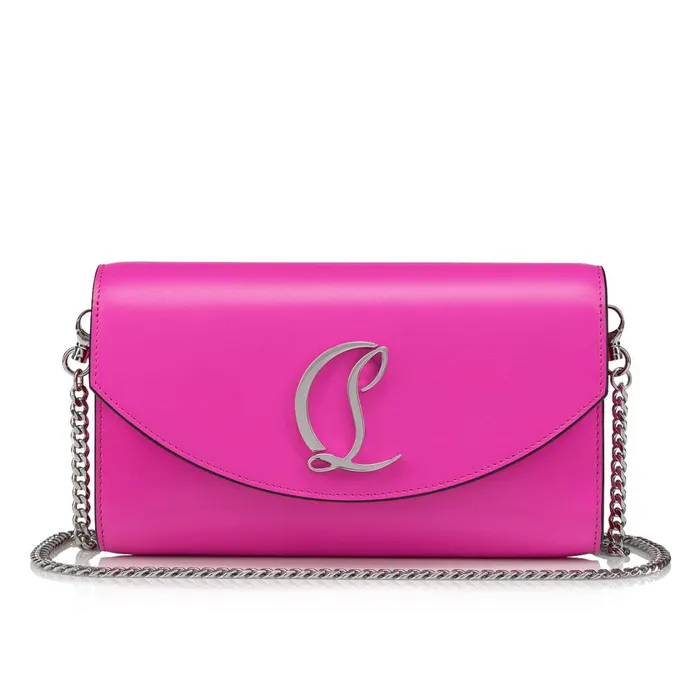 Women Loubi54 Chain Wallet 8211 Calf Leather 8211 Bolerose Pink Christian Louboutin Crossbody Bags Women Loubi54 Chain Wallet 8211 Calf Leather 8211 Bolerose Pink Christian Louboutin Crossbody Bags