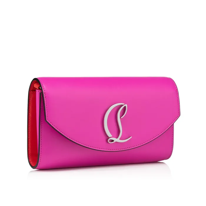 Women Loubi54 Chain Wallet 8211 Calf Leather 8211 Bolerose Pink Christian Louboutin Crossbody Bags