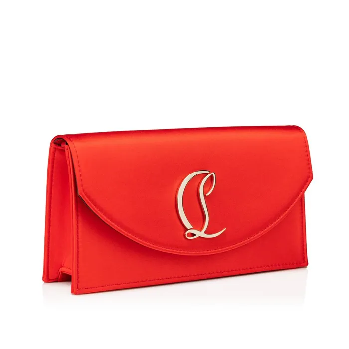 Women Loubi54 Clutch 8211 Crepe Satin 8211 Ole Red Christian Louboutin Crossbody Bags
