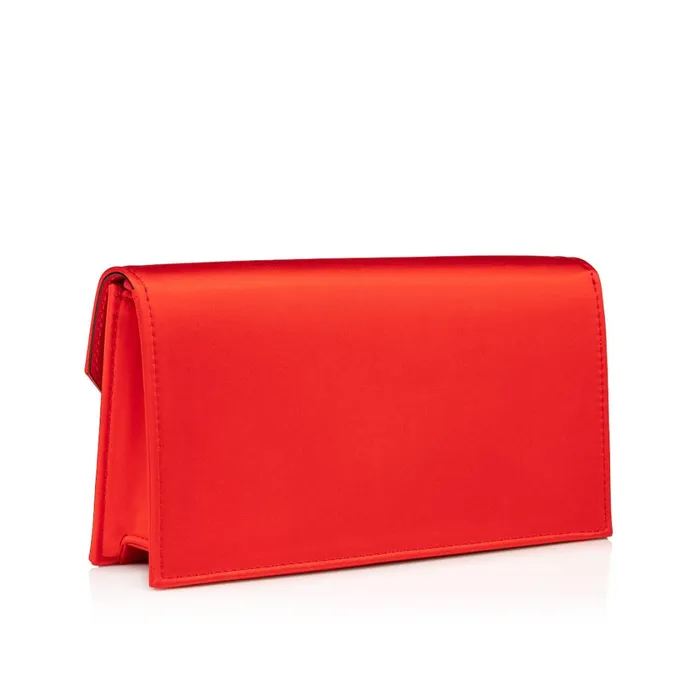 Women Loubi54 Clutch 8211 Crepe Satin 8211 Ole Red Christian Louboutin Crossbody Bags