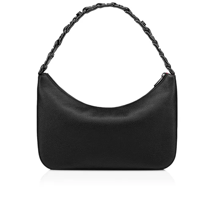 Women Loubila Chain Large Shoulder Bag 8211 Grained Calf Leather 8211 Black Black Christian Louboutin Shoulder Bags