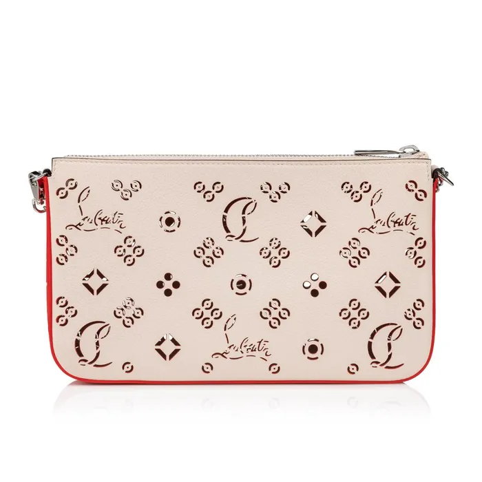 Women Loubila Shoulder Bag 8211 Perforated Grained Calf Leather Loubinthesky 8211 Leche Beige Christian Louboutin Mini Bags